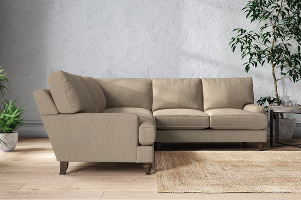 Nkuku MAKE TO ORDER Marri Large Corner Sofa - Brera Linen Pebble