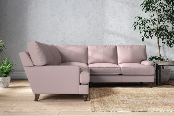 Nkuku MAKE TO ORDER Marri Large Corner Sofa - Recycled Cotton Lavender