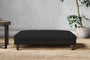 Nkuku MAKE TO ORDER Marri Large Footstool - Brera Linen Charcoal