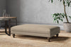 Nkuku MAKE TO ORDER Marri Large Footstool - Brera Linen Pebble