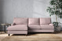 Nkuku MAKE TO ORDER Marri Large Left Hand Chaise Sofa - Recycled Cotton Lavender