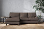 Nkuku MAKE TO ORDER Marri Large Left Hand Chaise Sofa - Recycled Cotton Mocha