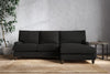 Nkuku MAKE TO ORDER Marri Large Right Hand Chaise Sofa - Brera Linen Charcoal