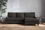 Nkuku MAKE TO ORDER Marri Large Right Hand Chaise Sofa - Brera Linen Espresso