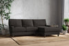 Nkuku MAKE TO ORDER Marri Large Right Hand Chaise Sofa - Brera Linen Espresso