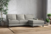 Nkuku MAKE TO ORDER Marri Large Right Hand Chaise Sofa - Brera Linen Smoke