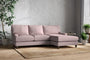 Nkuku MAKE TO ORDER Marri Large Right Hand Chaise Sofa - Recycled Cotton Lavender