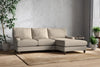 Nkuku MAKE TO ORDER Marri Large Right Hand Chaise Sofa - Recycled Cotton Stone