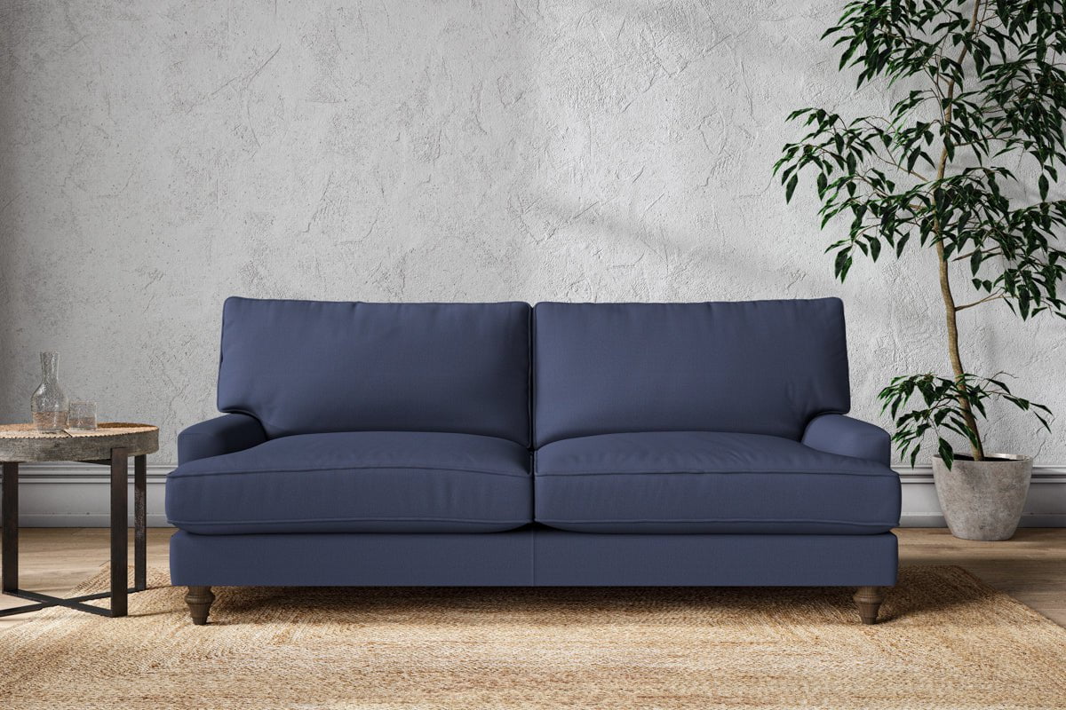 Nkuku MAKE TO ORDER Marri Large Sofa - Recycled Cotton Navy