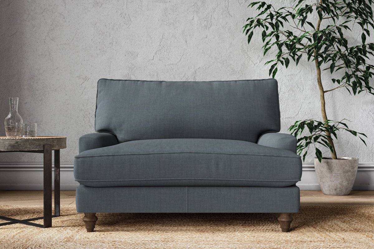 Nkuku MAKE TO ORDER Marri Love Seat - Brera Linen Dusk