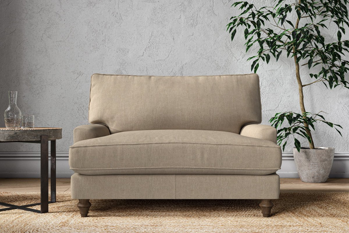 Nkuku MAKE TO ORDER Marri Love Seat - Brera Linen Pebble