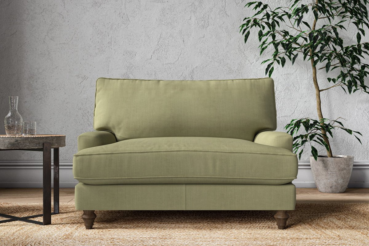 Nkuku MAKE TO ORDER Marri Love Seat - Brera Linen Sage