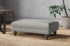 Nkuku MAKE TO ORDER Marri Medium Footstool - Brera Linen Smoke