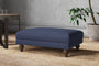 Nkuku MAKE TO ORDER Marri Medium Footstool - Recycled Cotton Navy