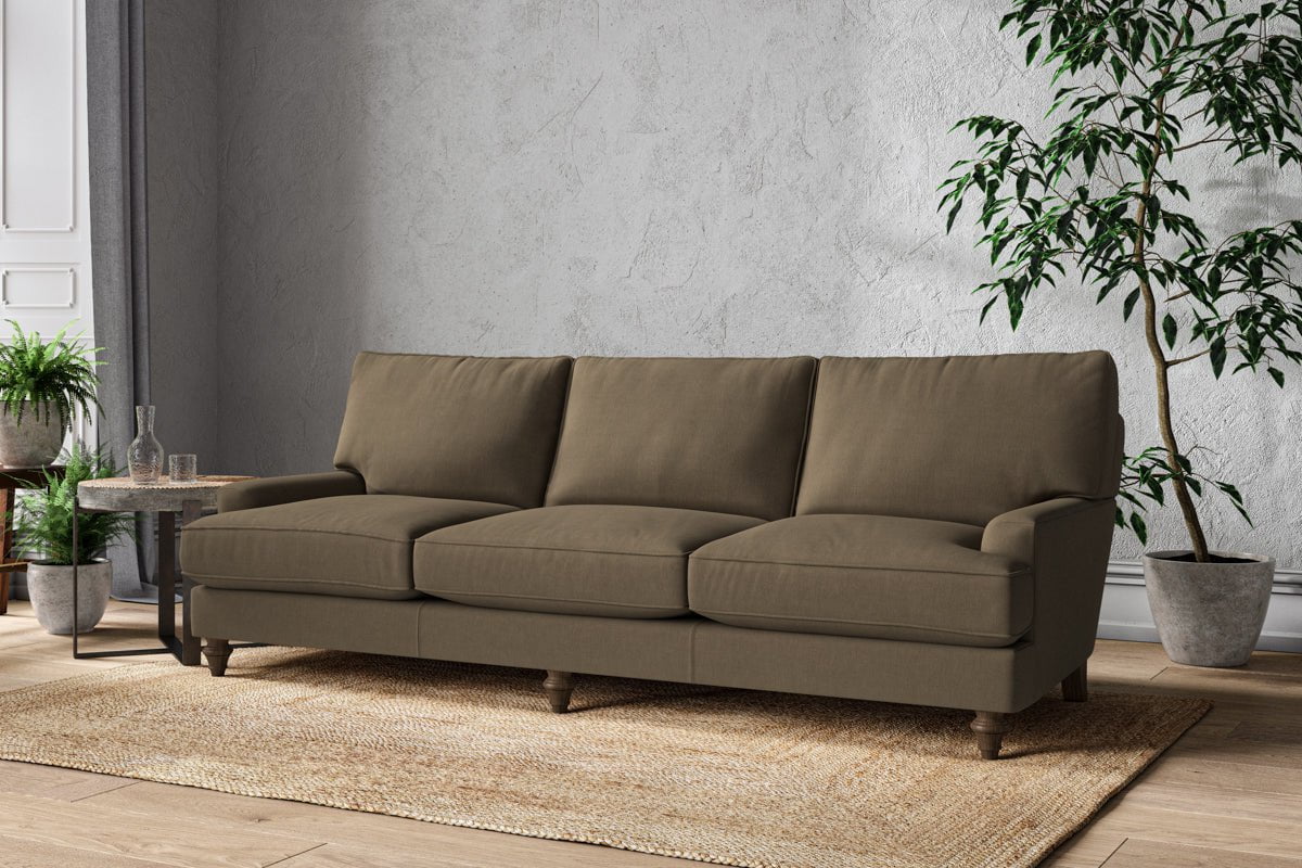 Nkuku MAKE TO ORDER Marri Super Grand Sofa - Brera Linen Chesnut