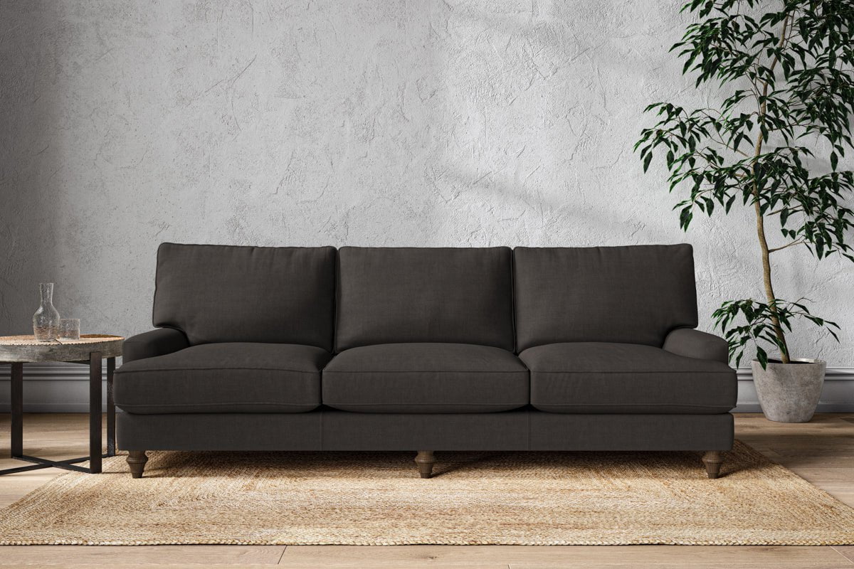 Nkuku MAKE TO ORDER Marri Super Grand Sofa - Brera Linen Espresso