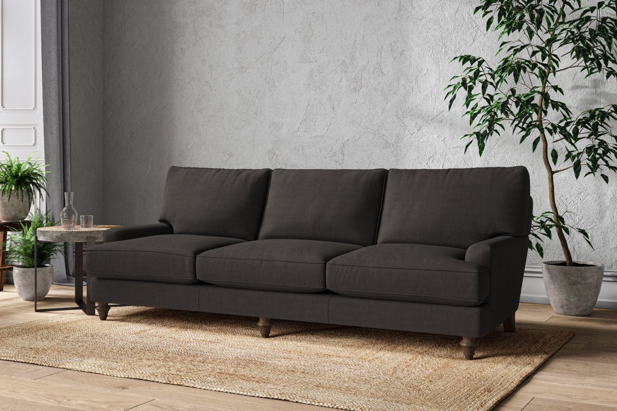 Nkuku MAKE TO ORDER Marri Super Grand Sofa - Brera Linen Espresso