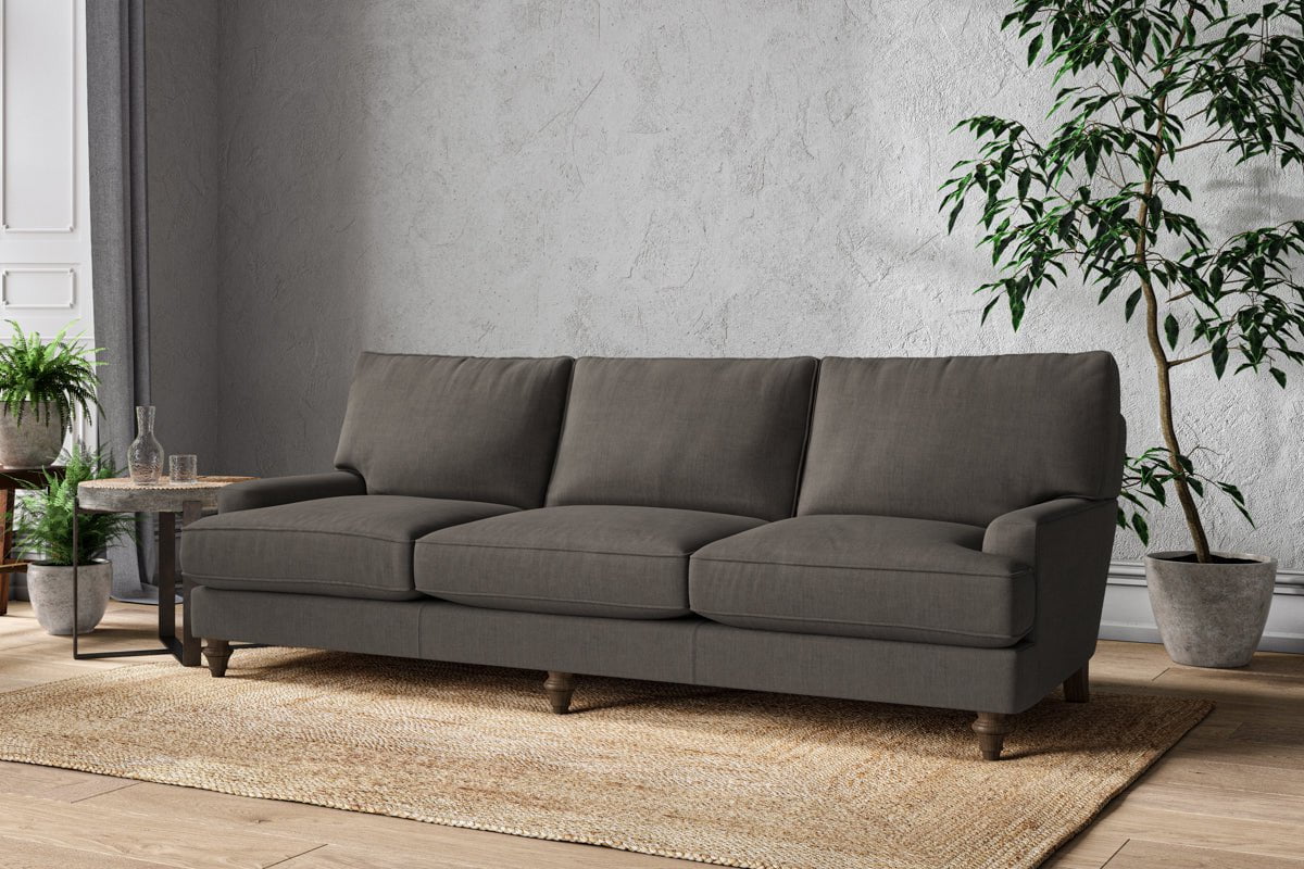 Nkuku MAKE TO ORDER Marri Super Grand Sofa - Brera Linen Granite