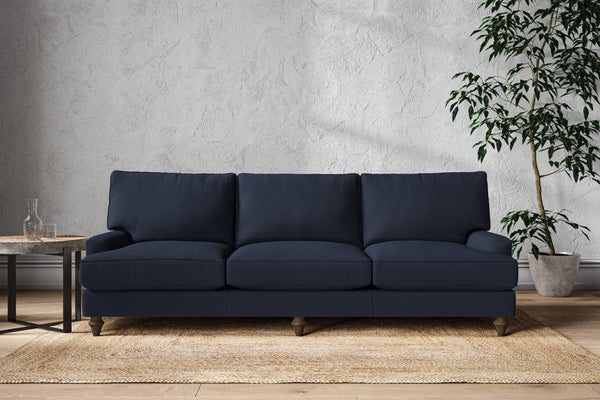 Nkuku MAKE TO ORDER Marri Super Grand Sofa - Brera Linen Indigo