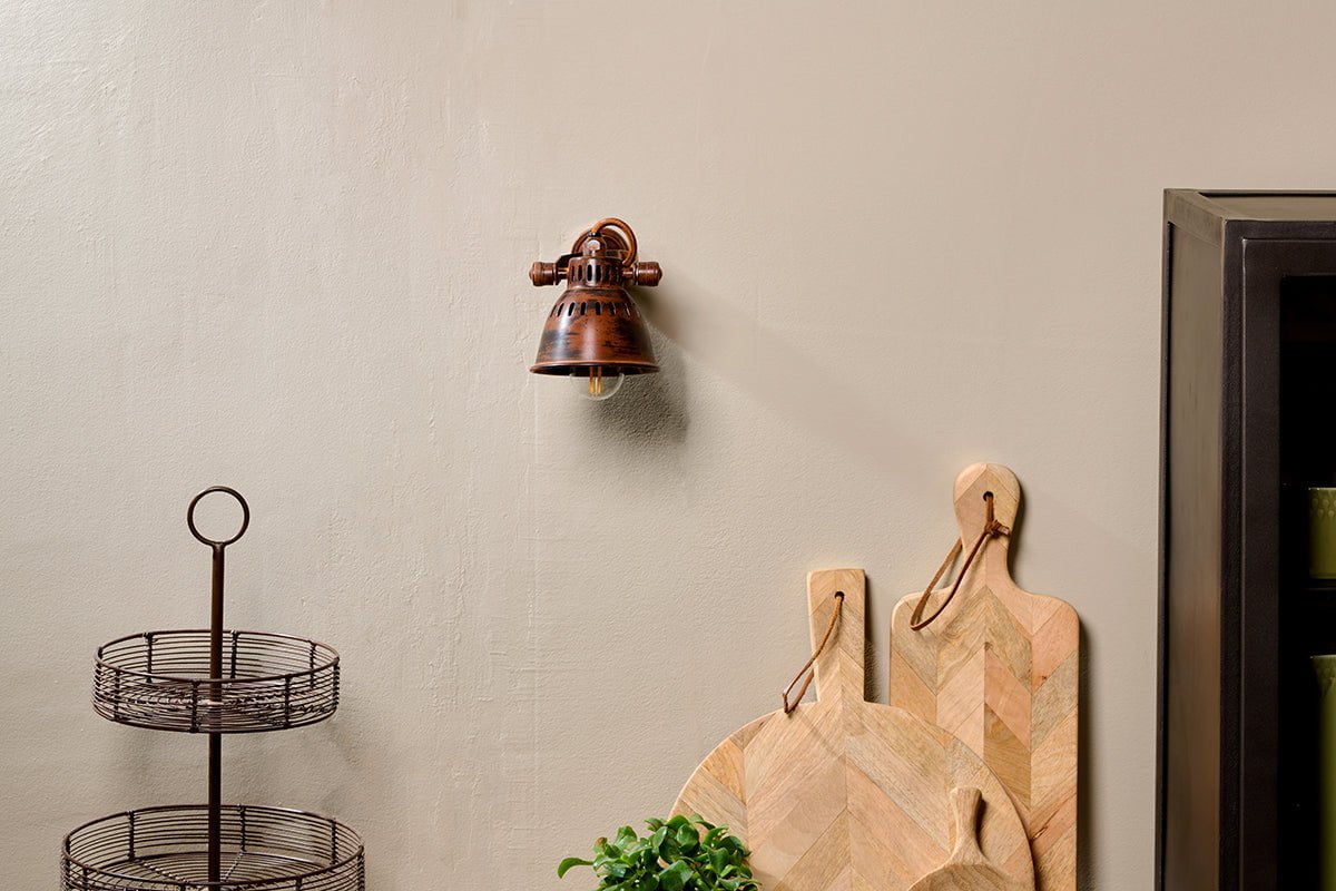 nkuku LIGHTS Tubu Brass Spot Light - Rust