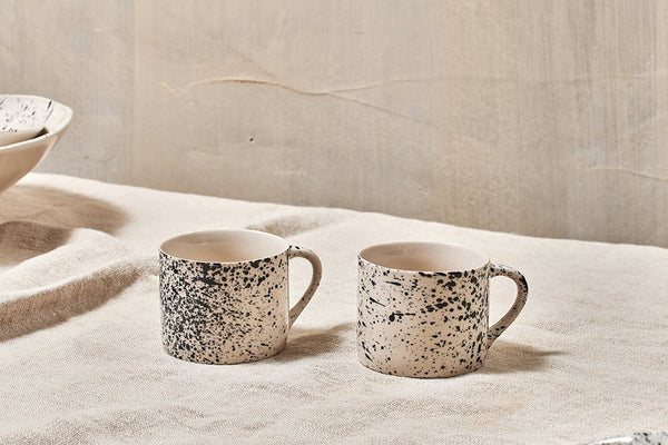 Ama Splatter Mug - Short (Set of 2)-nkuku