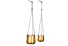 Atsu Brass Hanging Planter-nkuku