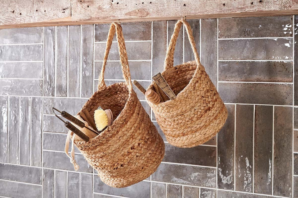 Chapad Hemp Wide Wall Hung Basket-nkuku