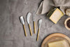 Darsa Cheese Knife Set - Brushed Gold (Set of 4)-nkuku