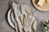 Ena Cheese Knife Set - Brushed Gold (Set of 2)-nkuku