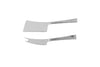 Ena Cheese Knife Set - Brushed Silver (Set of 2)-nkuku