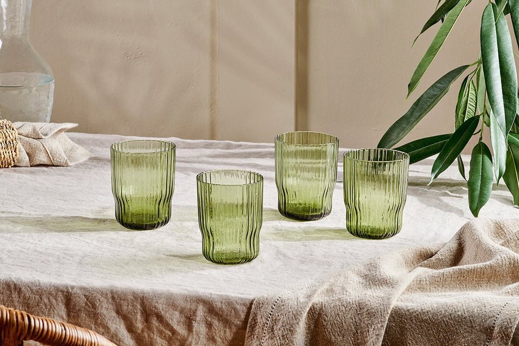 Fali Tumbler - Olive - (Set of 4)-nkuku