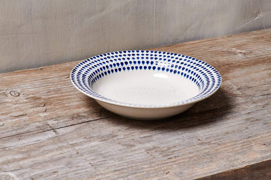 Indigo Drop Pasta Bowl-nkuku