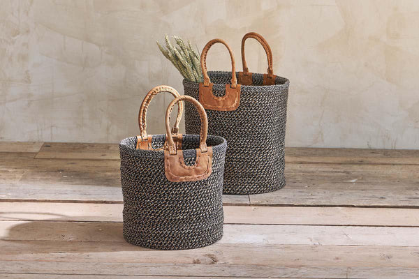 Indra Coil Basket - Charcoal-nkuku