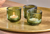 Irda Glass Small Tealight - Dark Emerald - Small (Set of 3)-nkuku