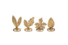 Leaf Brass Place Card Holders (Set of 4)-nkuku