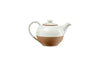 Mali Ribbed Teapot - White-nkuku