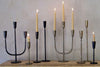 Mbata Brass Candelabra - Antique Brass-nkuku