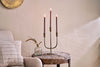 Mbata Brass Candelabra - Antique Brass-nkuku