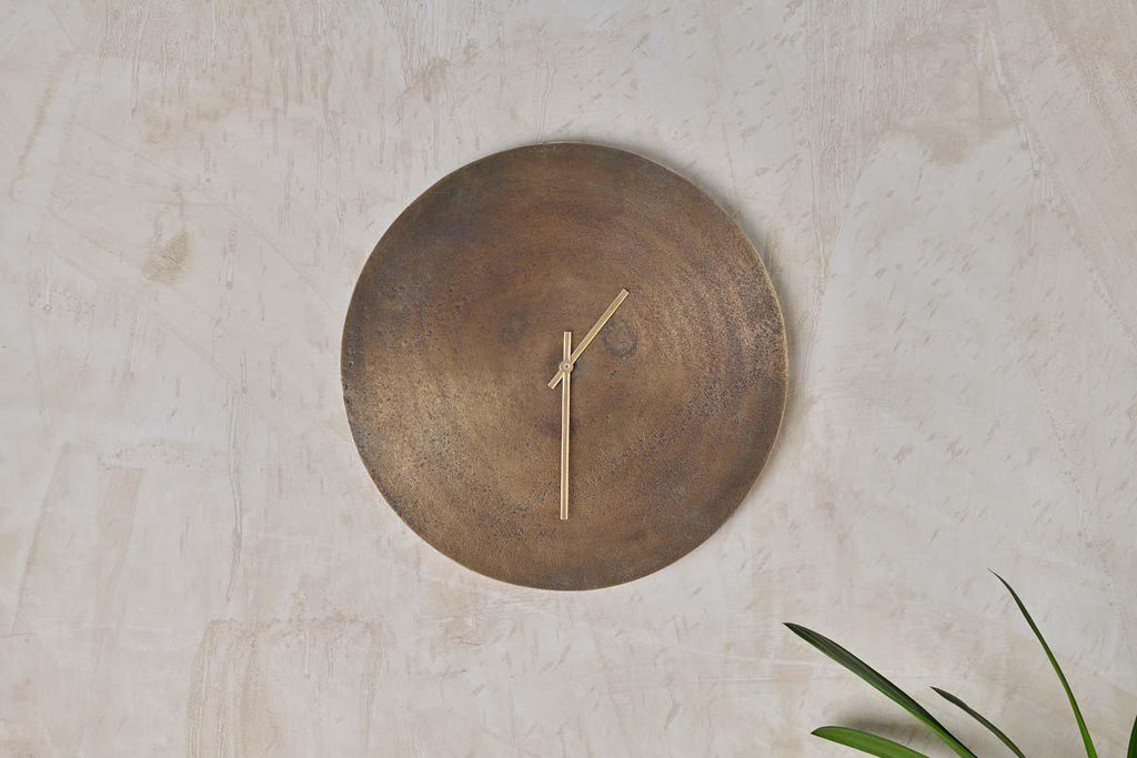 Okota Wall Hung Clock - Antique Brass-nkuku