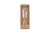 Osko Cheese & Butter Knife Set - Brushed Gold (Set of 2)-nkuku