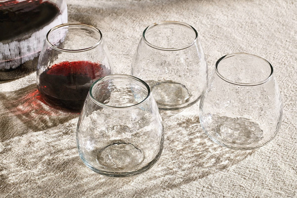 Sarda Stemless Wine Glass - (Set of 4)-nkuku