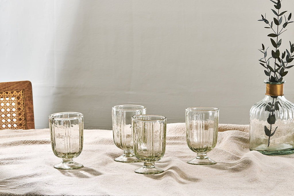 Sigiri Small Wine Glass - Clear - (Set of 4)-nkuku