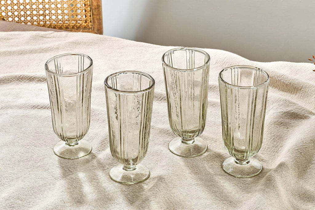 Sigiri Tall Wine Glass - Clear - (Set of 4)-nkuku