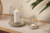 Sikkim Marble & Recycled Glass Lantern - Clear-nkuku