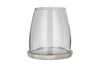 Sikkim Marble & Recycled Glass Lantern - Clear-nkuku