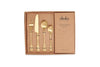 Veeta Cutlery Set - Brushed Gold (Set of 16)-nkuku