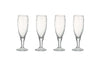 Yala Hammered Champagne Glass - Clear Glass (Set of 4)-nkuku