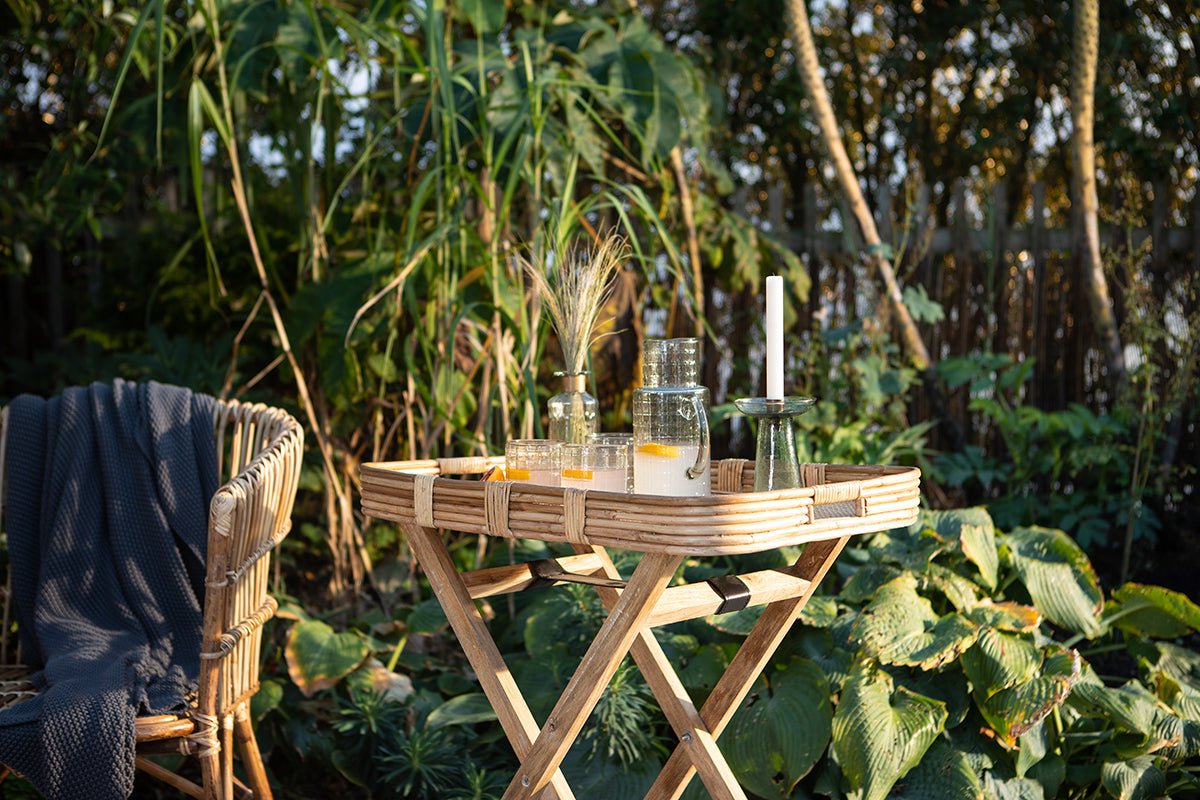 nkuku TABLES Alanchi Rattan Tray Table