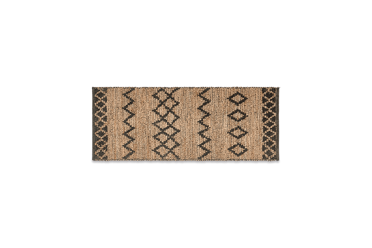 Nkuku RUGS Ambara Jute Runner - Black & Natural