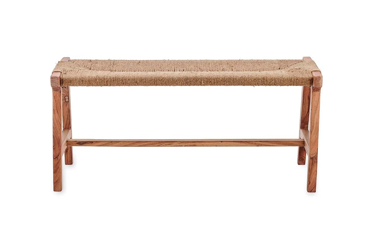 Nkuku FURNITURE Amhara Acacia & Jute Woven Bench